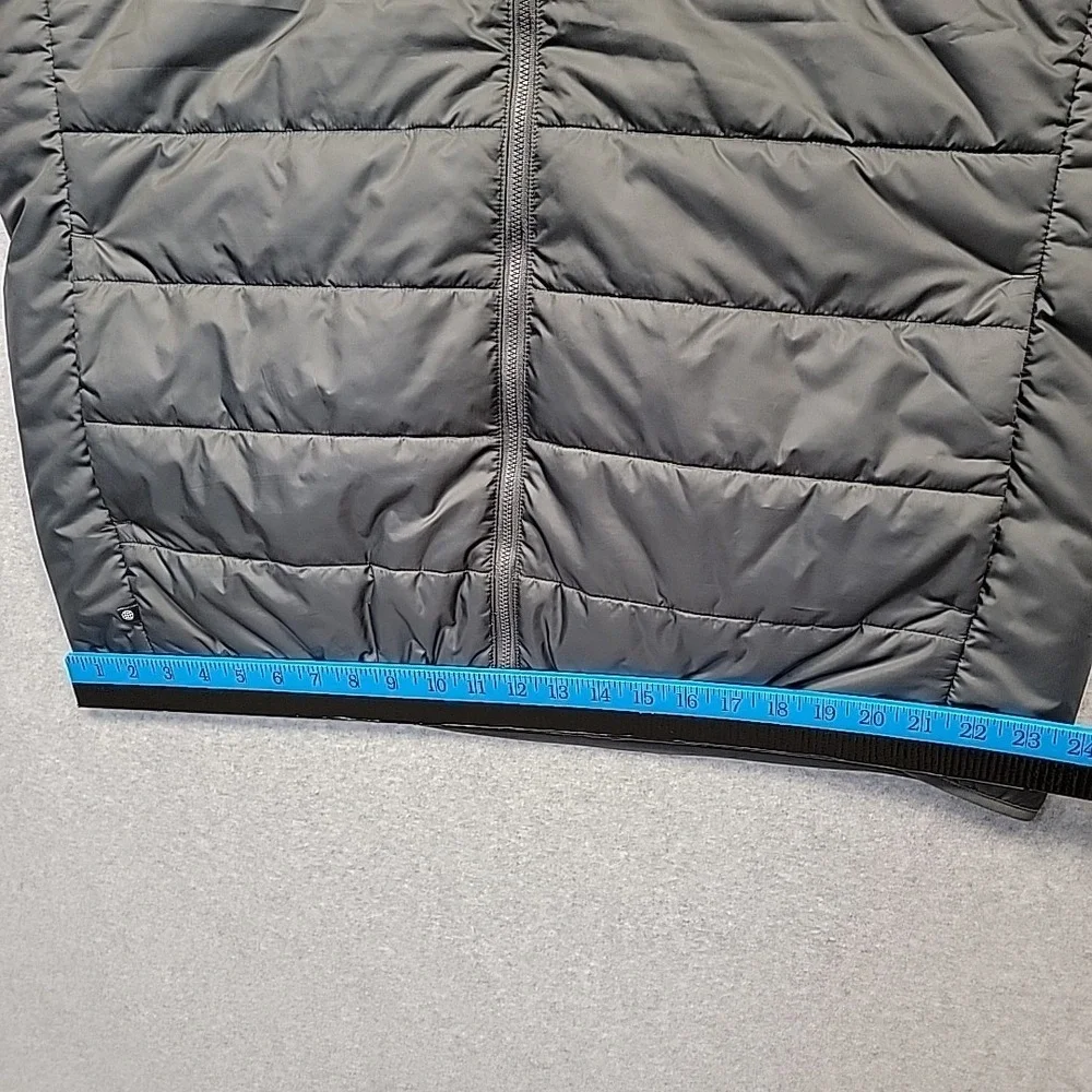 ADIDAS Puffer Vest Men's 2XL Gray Three Stripe Logo Sporty Eco Friendly Material